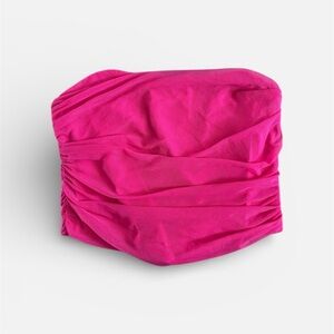 New York & Company Strapless Corset Style Top - Fuchsia Pink- Size Medium